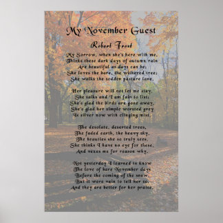 Poster Robert Frost, mon invité de novembre