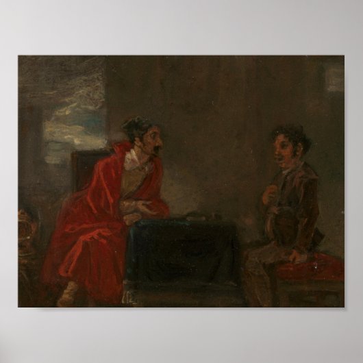 Poster Robert Smirke - Illustration pour Don Quichotte (Devant)