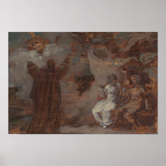 Poster Robert Smirke - Prospero faisant jurer une Masque (Devant)