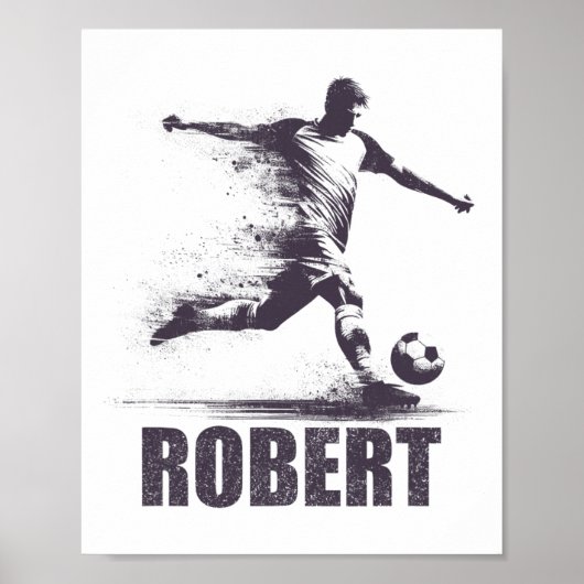 Poster Robert Soccer Boys Personalized First Name Robert (Devant)