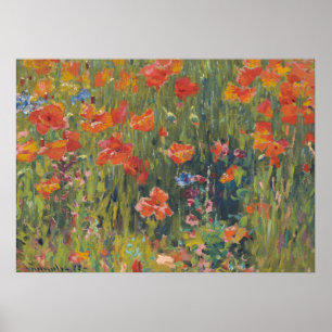 Poster Robert Vonnoh Coquelicots Rouges 1888 Art Impressi