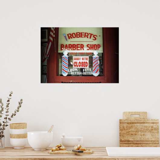 Poster Roberts Barber Shop (Cuisine)