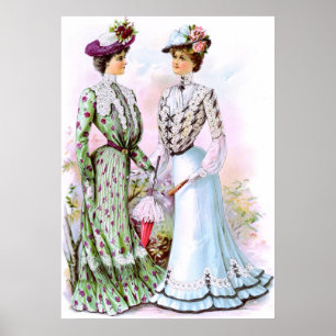 Poster Robes 1901 de cru