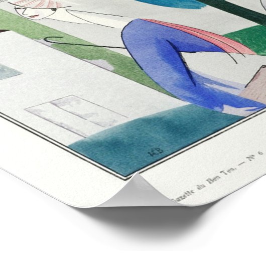 Poster Robes de Paul Poiret Selon Boussingault (Coin)