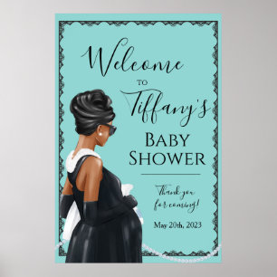 Poster Robes Noires Little Baby Shower Bienvenue