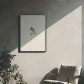 Poster Robin américain classique aquarelle avec baies