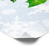 Poster Robin Bird sur la peinture à l'aquarelle Holly (Coin)