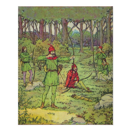 Poster Robin Des Bois Dans La Forêt (Devant)