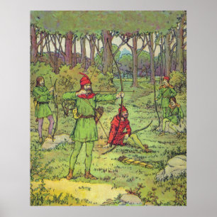 Poster Robin des Bois dans la forêt 