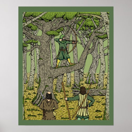 Poster Robin des bois dans la forêt de Sherwood (Devant)