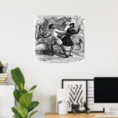 Poster Robin des Bois et le Tanner avec un quart de perso (Bureau à domicile)