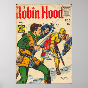 Poster Robin Hood Vintage Couverture comique