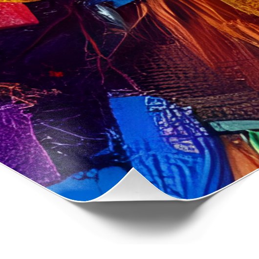 Poster Robin multimédia mixte (Coin)