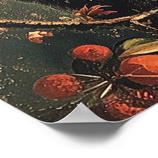 Poster robin rouge sur une branche d'arbre (Coin)