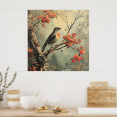 Poster robin rouge sur une branche d'arbre (Cuisine)
