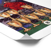 Poster Robin Tarot en bois - 8 tasses (Coin)
