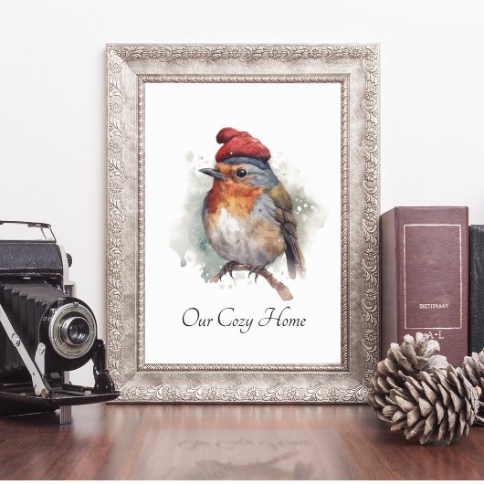 Poster Robin Winter Delight, custom