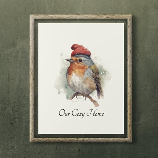 Poster Robin Winter Delight, custom