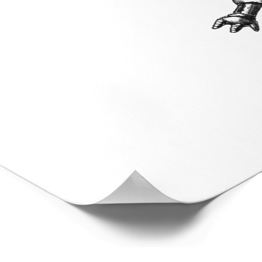 Poster Robot amusant avec stylo à encre d'aigle dessin af (Coin)