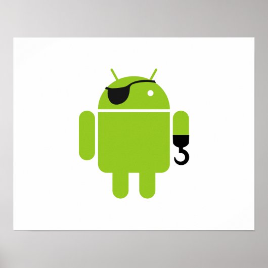 Poster Robot Android puissant pirate (Devant)