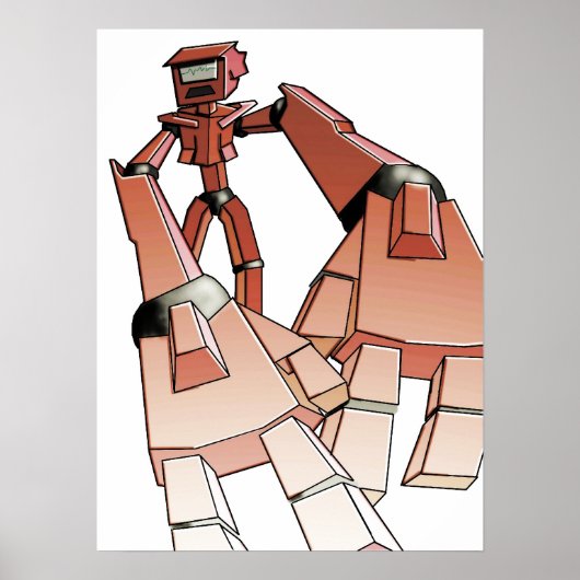 Poster Robot avec mains dépassées (Devant)