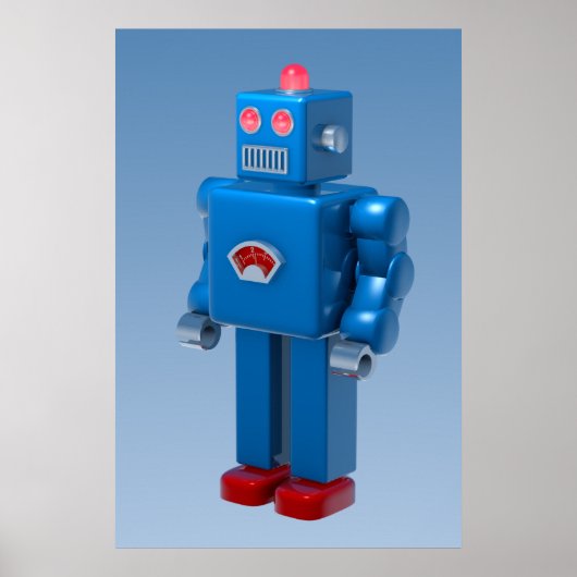 Poster Robot bleu (Devant)