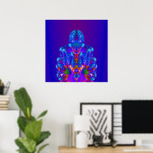 Poster Robot bleu Abstrait (Bureau à domicile)