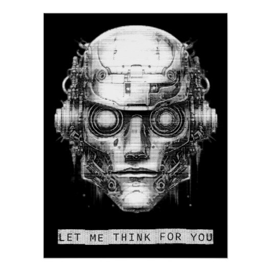 Poster Robot Cyberpunk de contrôle mental (Devant)