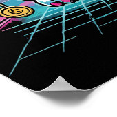 Poster Robot Cyberpunk Maneki Neko Chat Lucky, Argent (Coin)