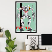 Poster Robot Cyclone Mecha (Bureau à domicile)