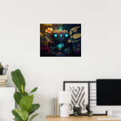 Poster Robot de forêt tropicale aux yeux brillants (Bureau à domicile)
