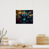 Poster Robot de forêt tropicale aux yeux brillants (Cuisine)