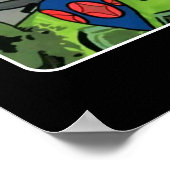 Poster Robot de Noël Abstrait moderne du milieu du siècle (Coin)