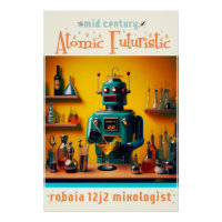 Robot futuriste rétro ROBIA 12J2 Mixologue