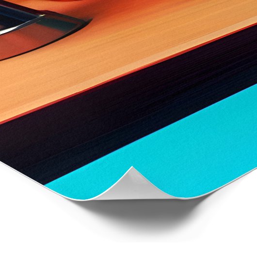 Poster Robot futuriste rétro ROBIA 12J2 Mixologue (Coin)