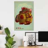 Poster robot japonais (Bureau à domicile)