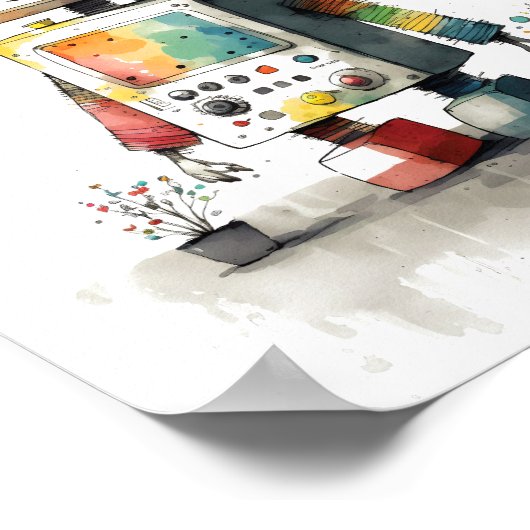 Poster robot mignon (Coin)