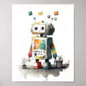 Poster robot mignon (Devant)