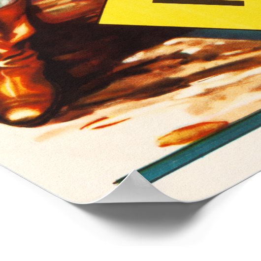 Poster ROBOT MONSTRES DE MARS Commando Cody Retro Sci Fi (Coin)