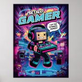 Poster Robot Rétro Gamer (Devant)
