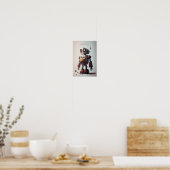 Poster robot rétro - Prêt à servir (Cuisine)