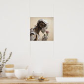 Poster Robot & Rose Solarpunk (Cuisine)