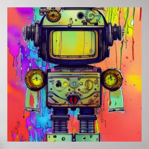 Poster Robot Steampunk