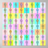 Poster Robots Art Pop Retro v1 (Devant)