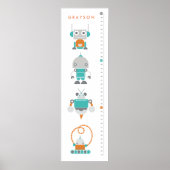Poster Robots Childrers Custom Growth Hight Chart - Art (Devant)