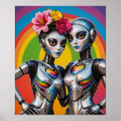 Poster Robots féminins amoureux (Devant)
