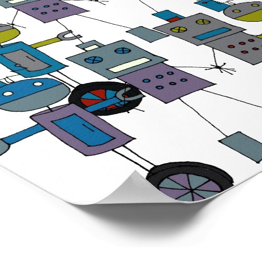 Poster Robots, Robots, Robots ! (Coin)