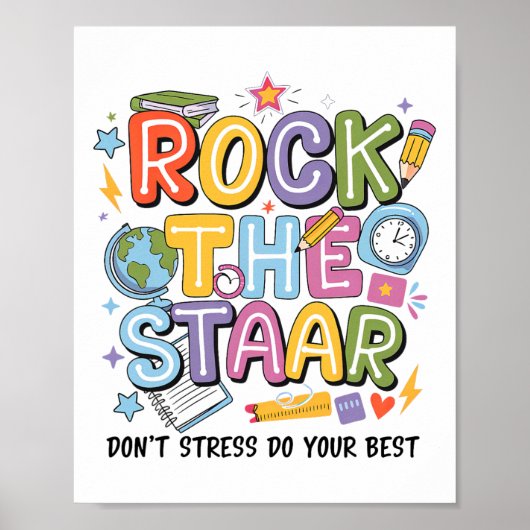 Poster Roc de l'épreuve Jour Staar Enseignant Motivation (Devant)