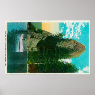 Poster Roche de coq sur le fleuve Columbia