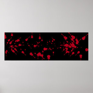 Poster roche de guitare noire et rouge